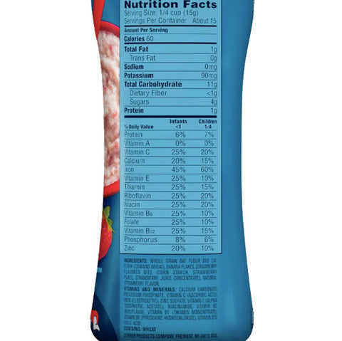 Gerber Single Baby Cereal, Oatmeal Banana Strawberry - 8oz - Water Butlers