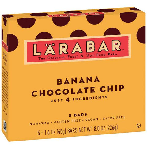 Larabar Gluten Free Bar, Banana Chocolate Chip, 5 Ct - Water Butlers