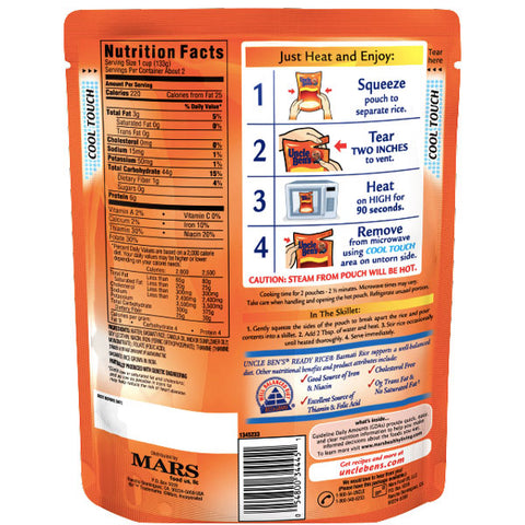 Uncle Ben's Ready Rice, Basmati, 8.5oz - Water Butlers