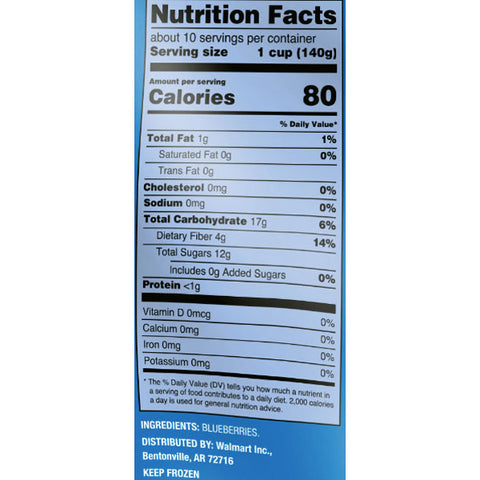 Great Value Frozen Whole Blueberries, 48 oz - Water Butlers