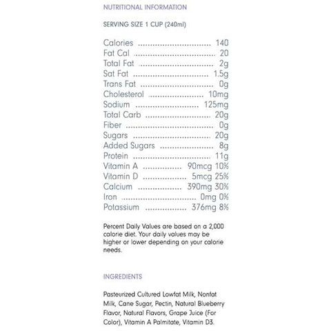 Lifeway Kefir, Blueberry Low Fat Smoothie 1%, 32 oz - Water Butlers