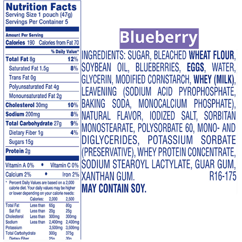 Entenmann's Little Bites, Blueberry Muffins, 5 Ct - Water Butlers