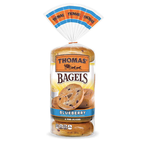 Thomas Bagels, Blueberry - 6 Ct - Water Butlers