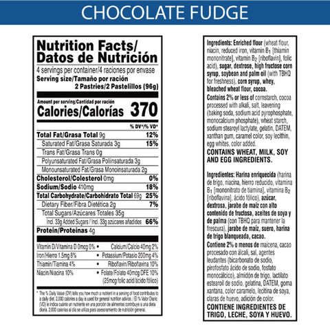PopTarts Toaster Pastries, Breakfast Foods, Frosted Chocolate Fudge, 8 Ct
