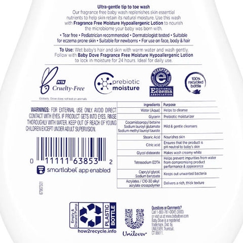 Baby Dove Tip to Toe Sensitive Hypoallergenic Liquid Body Wash, 13 fl oz (Copy)