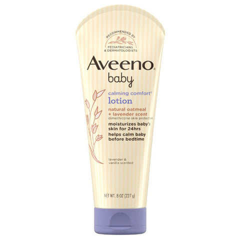 Aveeno Baby Calming Comfort Body Lotion with Natural Oatmeal and Lavender Scent, 8 oz.
