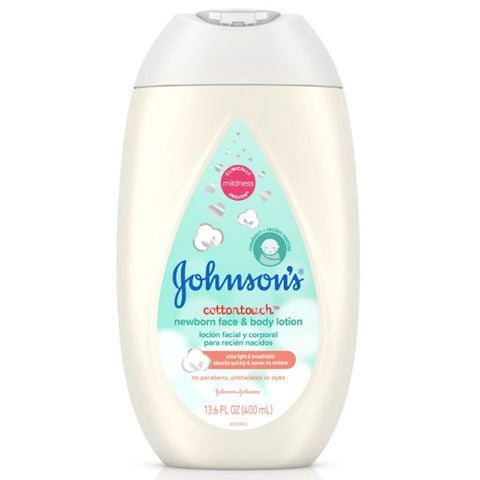 Johnson's CottonTouch Newborn Baby Face and Body Lotion, 13.6 fl oz