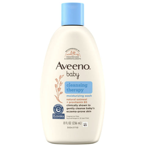 Aveeno Baby Cleansing Therapy Moisturizing Wash, Natural Oatmeal, 8 oz