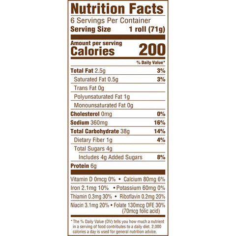 Sara Lee Artesano Bakery Sausage Buns, 6 Count