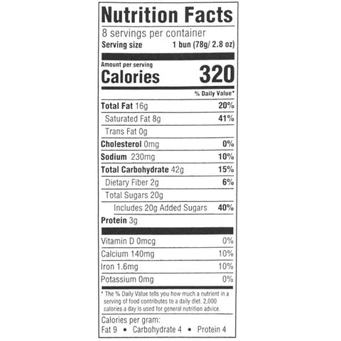 Great Value Iced Honey Buns, 8 Count