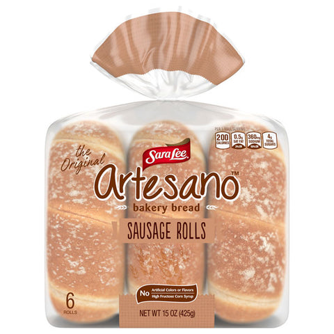 Sara Lee Artesano Bakery Sausage Buns, 6 Count