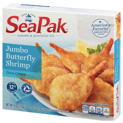 SeaPak Jumbo Butterfly Shrimp, 9 oz - Water Butlers