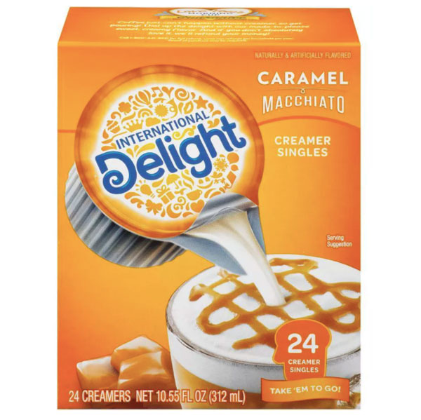 International Delight Sweet & Creamy Coffee Creamer Singles - 24 Count (10.55 Oz) Gluten & Lactose Free