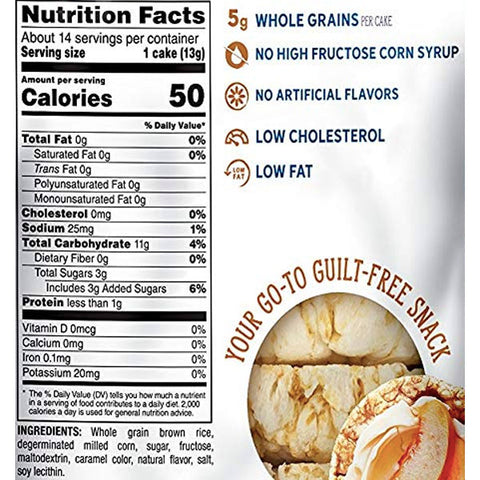 Quaker Rice Cakes, Caramel, 6.56 oz - Water Butlers