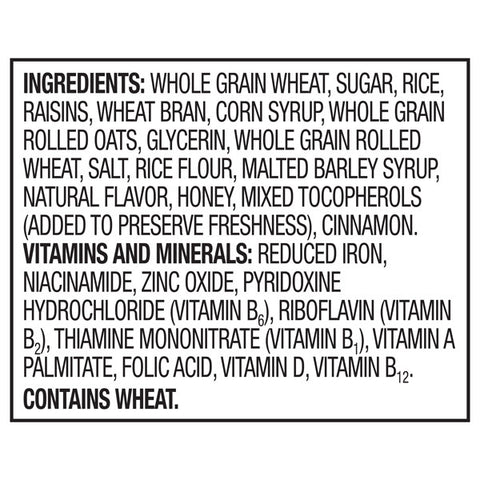 Great Value Crunchy Raisin Bran Breakfast Cereal, 18.2 oz