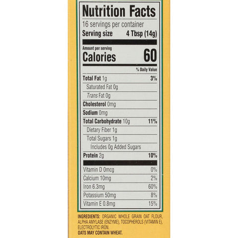 Earth's Best Organic Baby Oatmeal Cereal, 8 oz.