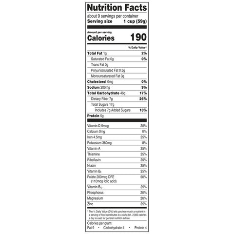Great Value Raisin Bran Breakfast Cereal, 18.7 oz