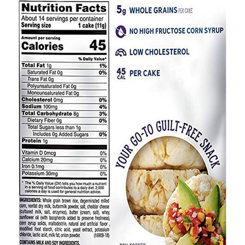 Quaker Rice Cakes, White Cheddar, 5.5 oz - Water Butlers