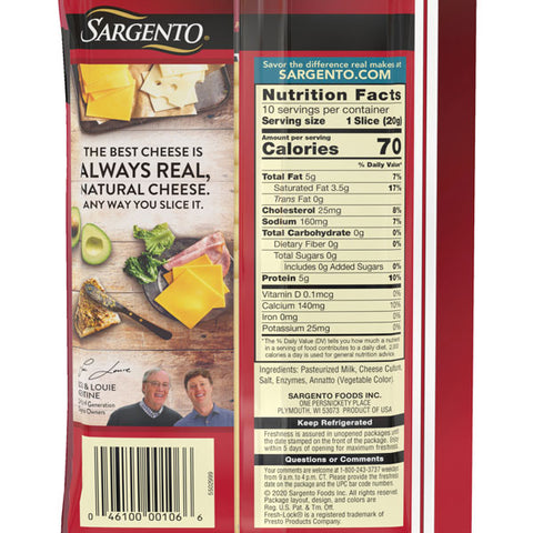 Sargento Sliced Gouda Cheese, 10 Slices