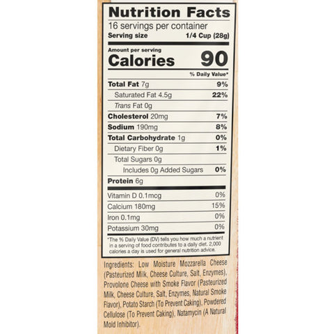 Sargento Shredded Mozzarella & Provolone with Natural Smoke Flavor, 16 oz.