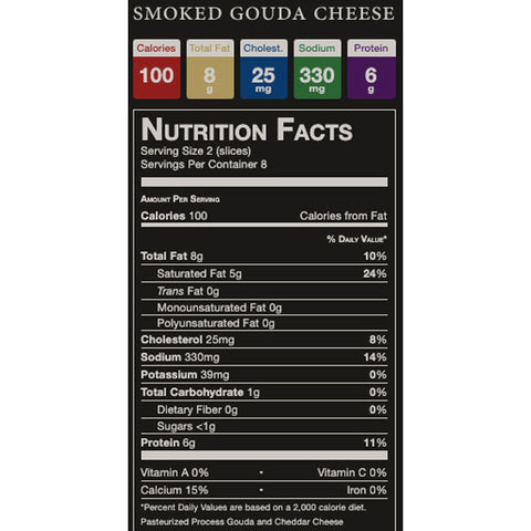 Boar's Head, Pasteurized Process Smoked Gouda Cheese, 8 oz.