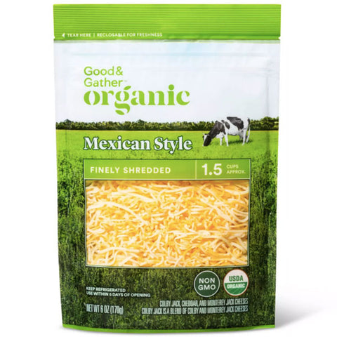 Good & Gather™ Organic Finely Shredded Mexican-Style Cheese, 6oz