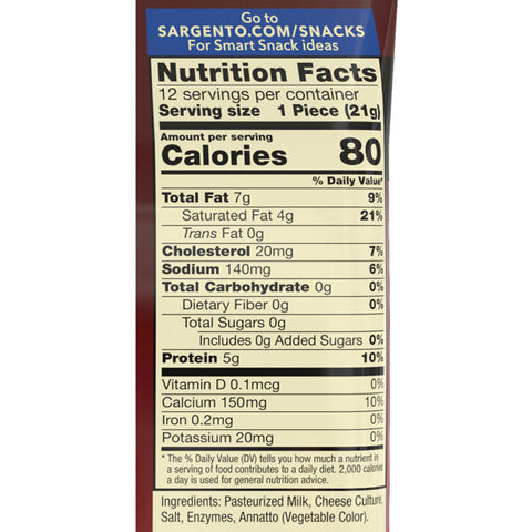 Sargento Colby-Jack Natural Cheese Snack Sticks, 12 Count