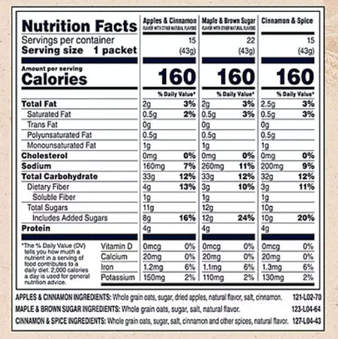 Quaker Instant Oatmeal, Flavor Variety Pack, 8 Count