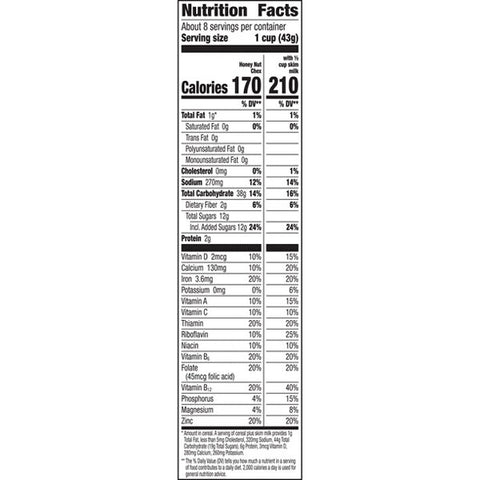 Honey Nut Chex Breakfast Cereal, Gluten Free, 12.5 oz