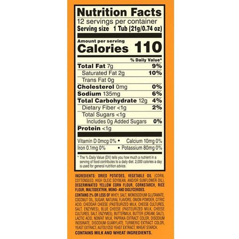 Pringles Potato Crisps Chips, Snack Stacks, Cheddar Cheese, 12 Count