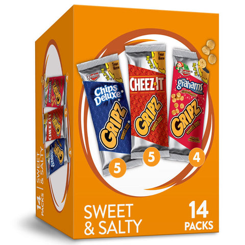 Keebler Gripz, Cookies and Crackers, Variety Pack, 12 Count