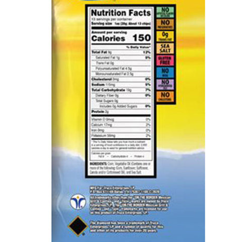 On The Border Tortilla Chips Fiesta Dippin' Chips, 13oz.