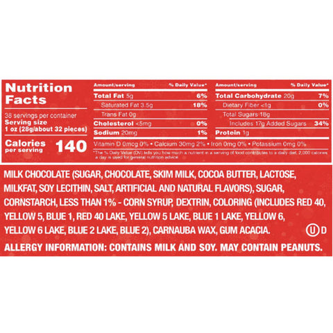 M&Ms Party Size, Milk Chocolate - 38oz - Water Butlers