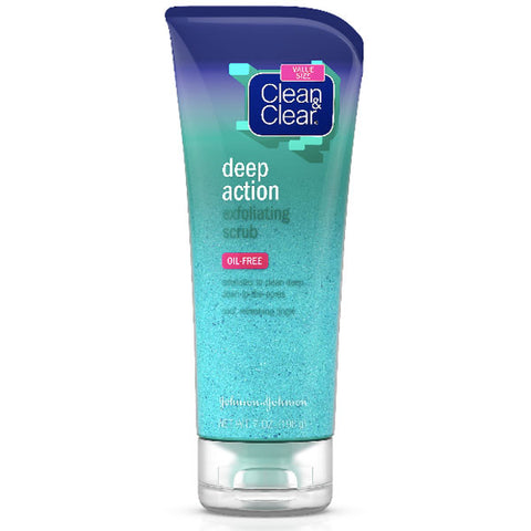 Clean & Clear Oil-Free Deep Action Exfoliating Facial Scrub, 7 oz - Water Butlers