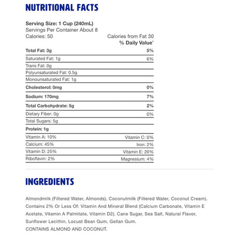 Silk Original Almond & Coconut, 0.5gal - Water Butlers