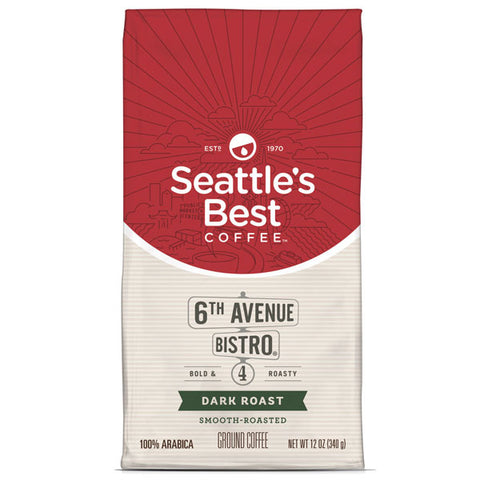 Seattle's Best Coffee 6th Avenue Bistro, Dark Roast, Ground Coffee, 12 oz