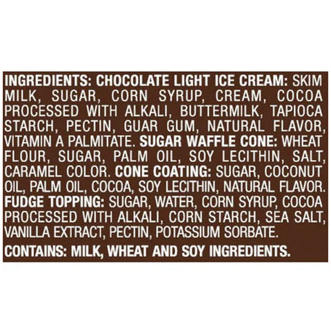 Skinny Cow Ice Cream Cones, Not Fudging Around Chocolate Fudge, 4 Ct