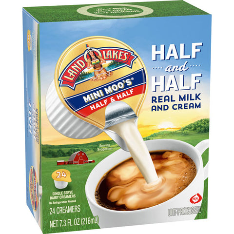 Land O Lakes Mini Moo’s Half & Half Creamer Singles, 24 Count