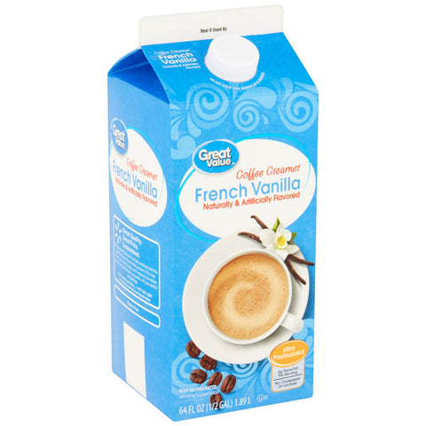 Great Value French Vanilla Coffee Creamer, 64 fl oz