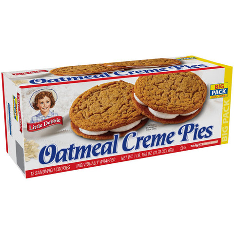 Little Debbie Big Pack Oatmeal Creme Pies, 12 Count