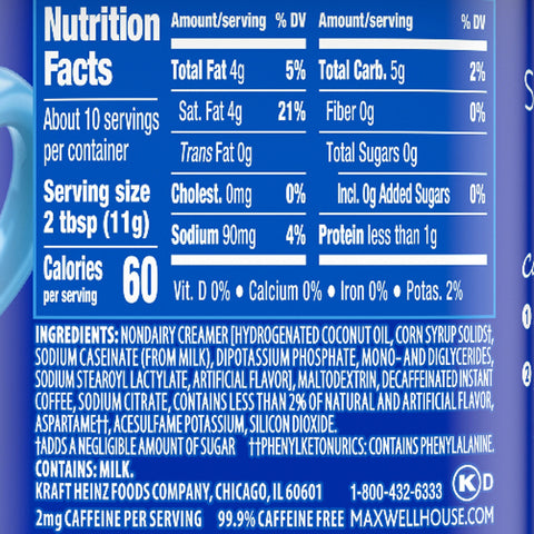 Maxwell House Vanilla French Vanilla Decaf Cafe Mix Coffee, 4oz - Water Butlers