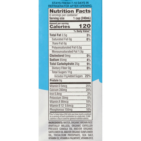 Rice Dream Original Rice Drink Enriched Organic, 32 fl oz.