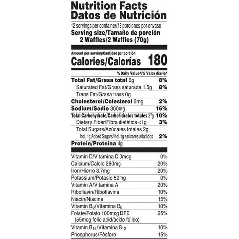 Kellogg's Eggo Homestyle Waffles, 24 Ct - Water Butlers