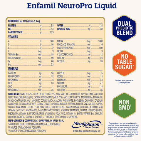 Enfamil NeuroPro Baby Formula, Triple Prebiotic Immune Blend with 2'FL HMO & Expert Recommended Omega-3 DHA, Inspired by Breast Milk, Non-GMO, Ready-to-Use Liquid, 32 Fl Oz