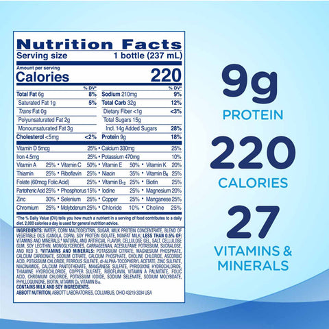 Ensure Original Nutrition Meal Replacement Shakes, Strawberry, 8 fl oz, 16 Count