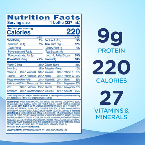 Ensure Original Nutrition Meal Replacement Shakes, Milk Chocolate, 8 fl oz, 16 Count