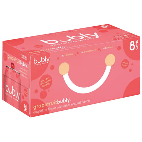 bubly Grapefruit Sparkling Water 12 fl oz, 8 Ct - Water Butlers