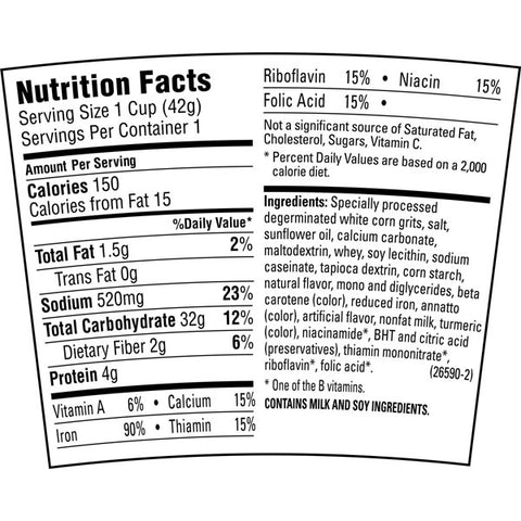Quaker Instant Grits Cup, Butter, 1.48 oz