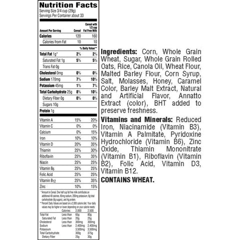 Honey Bunches of Oats Honey Roasted Cereal, Family Size, 18 oz.