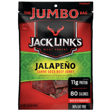 Jack Link's Jalapeno Beef Jerky Jumbo Bag, 5.85 oz.